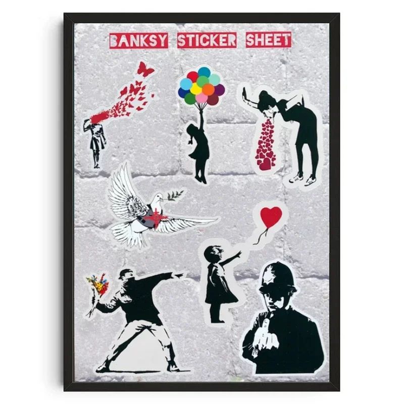 Banksy Inspired Graffiti Canvas Wall Art Modern Street Art Poster For Living Room Decor 21