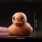 Handcrafted Wooden Yellow Duck Ornament Cute Solid Wood Desktop Decoration 2