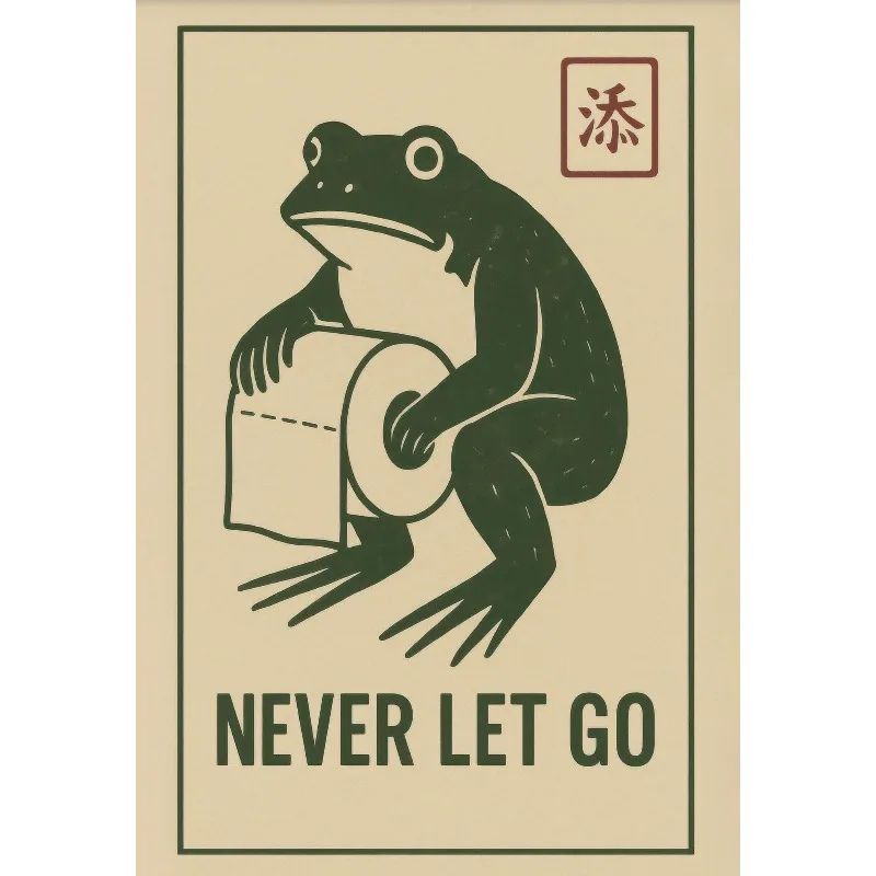 Retro Japanese Frog Bath Canvas Wall Art Funny Sushi Animal Poster For Bathroom Decor 10