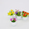 Mini Artificial Flower Pot Set Dollhouse Decorative Plants For Home Car Decor 3