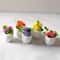 Mini Artificial Flower Pot Set Dollhouse Decorative Plants For Home Car Decor 0