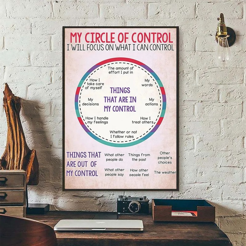 Social Worker Control Circle Canvas Poster Mental Health Professional Wall Art Print 0