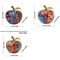 Abstract Floral Apple Resin Statue Colorful Artistic Home Office Decoration 4