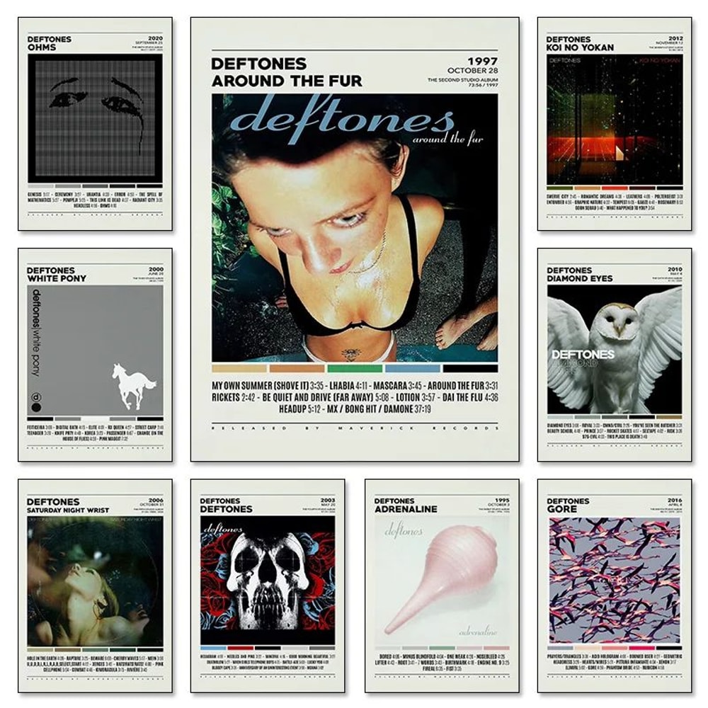 Deftones Album Cover Canvas Wall Art Alternative Rock Music Poster Decor 4
