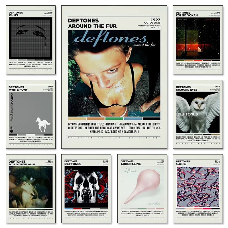 Deftones Album Cover Canvas Wall Art Alternative Rock Music Poster Decor 4