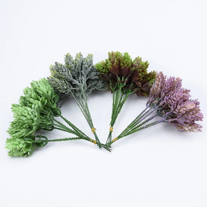 Artificial Pineapple Grass Stems Decorative Faux Plant Bundle For Wedding Home Decor 3
