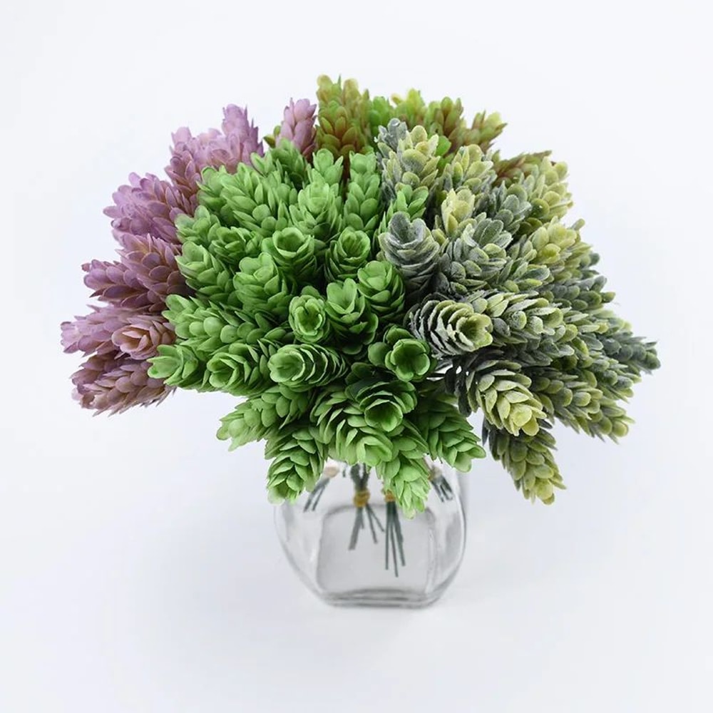 Artificial Pineapple Grass Stems Decorative Faux Plant Bundle For Wedding Home Decor 2