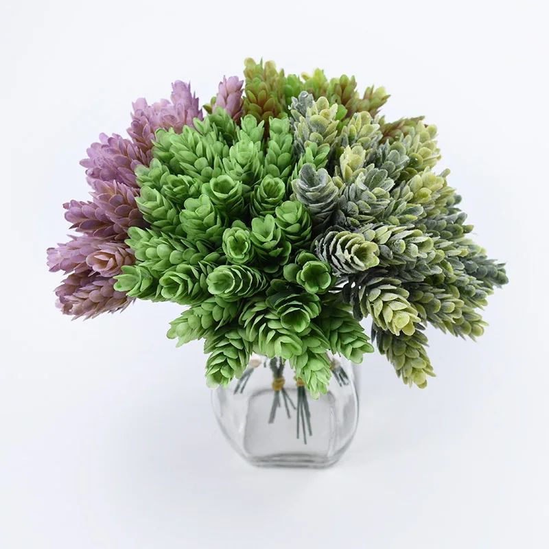 Artificial Pineapple Grass Stems Decorative Faux Plant Bundle For Wedding Home Decor 2