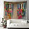 Fantasy Window Scenery Wall Tapestry Tree Hollow Fireplace Background Hanging Decor 1