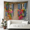 Fantasy Window Scenery Wall Tapestry Tree Hollow Fireplace Background Hanging Decor 1