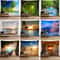 Fantasy Window Scenery Wall Tapestry Tree Hollow Fireplace Background Hanging Decor 3