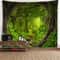 Fantasy Window Scenery Wall Tapestry Tree Hollow Fireplace Background Hanging Decor 4