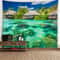 Fantasy Window Scenery Wall Tapestry Tree Hollow Fireplace Background Hanging Decor 11
