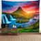 Fantasy Window Scenery Wall Tapestry Tree Hollow Fireplace Background Hanging Decor 12