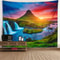 Fantasy Window Scenery Wall Tapestry Tree Hollow Fireplace Background Hanging Decor 12