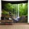 Fantasy Window Scenery Wall Tapestry Tree Hollow Fireplace Background Hanging Decor 19