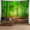 Fantasy Window Scenery Wall Tapestry Tree Hollow Fireplace Background Hanging Decor 22