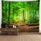 Fantasy Window Scenery Wall Tapestry Tree Hollow Fireplace Background Hanging Decor 22