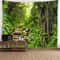 Fantasy Window Scenery Wall Tapestry Tree Hollow Fireplace Background Hanging Decor 21