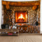 Fantasy Window Scenery Wall Tapestry Tree Hollow Fireplace Background Hanging Decor 23