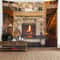 Fantasy Window Scenery Wall Tapestry Tree Hollow Fireplace Background Hanging Decor 24