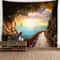 Fantasy Window Scenery Wall Tapestry Tree Hollow Fireplace Background Hanging Decor 25