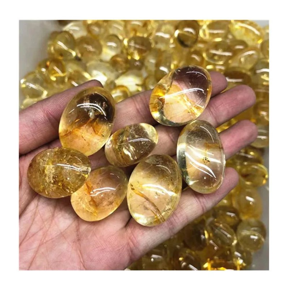 Natural Citrine Tumbled Stones Polished Healing Crystal For Feng Shui Home Decor 4