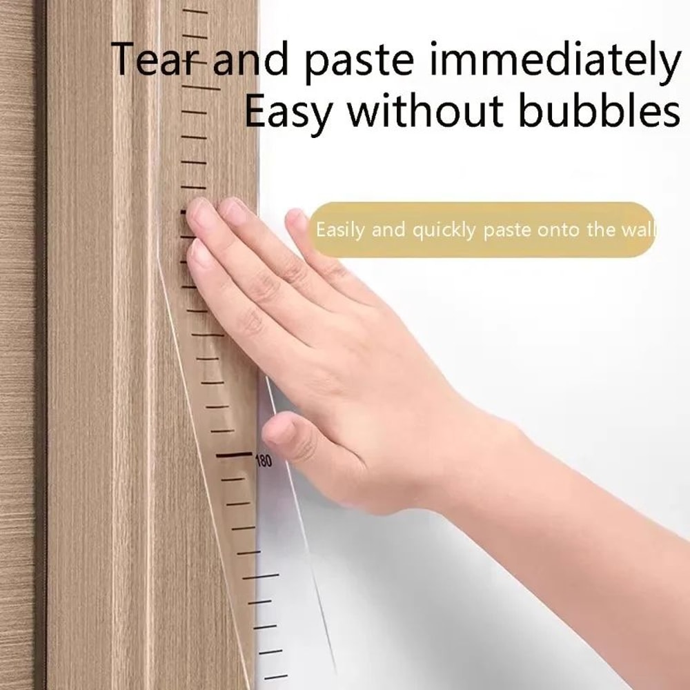 Kids Growth Height Chart Wall Sticker Waterproof SelfAdhesive Measuring Ruler Decor 1