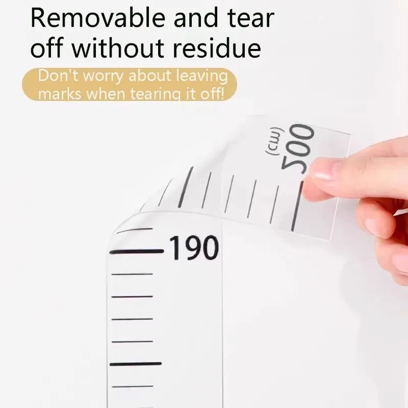 Kids Growth Height Chart Wall Sticker Waterproof SelfAdhesive Measuring Ruler Decor 2