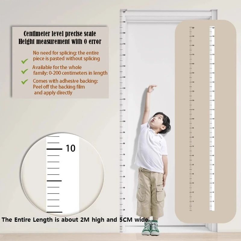 Kids Growth Height Chart Wall Sticker Waterproof SelfAdhesive Measuring Ruler Decor 3