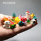 5pcs Mini Animal Fairy Garden Figurines Cute Resin Dog Cat Sheep Fish Miniatures For Succulent De 5