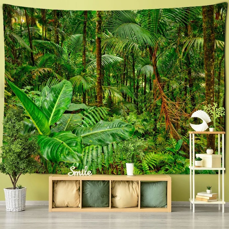 Mystical Towering Tree Forest Tapestry Bohemian Psychedelic Wall Hanging For Bedroom Living Room 14