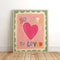 Believe In Magic Unicorn Nursery Wall Art Inspirational Canvas Print For Kids Bedroom Playroom De