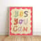 Believe In Magic Unicorn Nursery Wall Art Inspirational Canvas Print For Kids Bedroom Playroom De