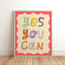 Believe In Magic Unicorn Nursery Wall Art Inspirational Canvas Print For Kids Bedroom Playroom De