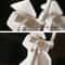 White Ceramic Samurai Figurine Oriental Blanc De Chine Geometric Warrior Sculpture For Home Offic 2