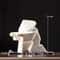 White Ceramic Samurai Figurine Oriental Blanc De Chine Geometric Warrior Sculpture For Home Offic 12