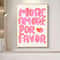 More Amor Por Favor Canvas Wall Art Colorful Pink Love Quote Poster For Girls Room Modern Home De 1