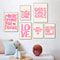 More Amor Por Favor Canvas Wall Art Colorful Pink Love Quote Poster For Girls Room Modern Home De 4