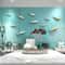 3D Electroplated Fish Wall Decor Modern Mirror Sardine Wall Art For Living Room Restaurant Decora