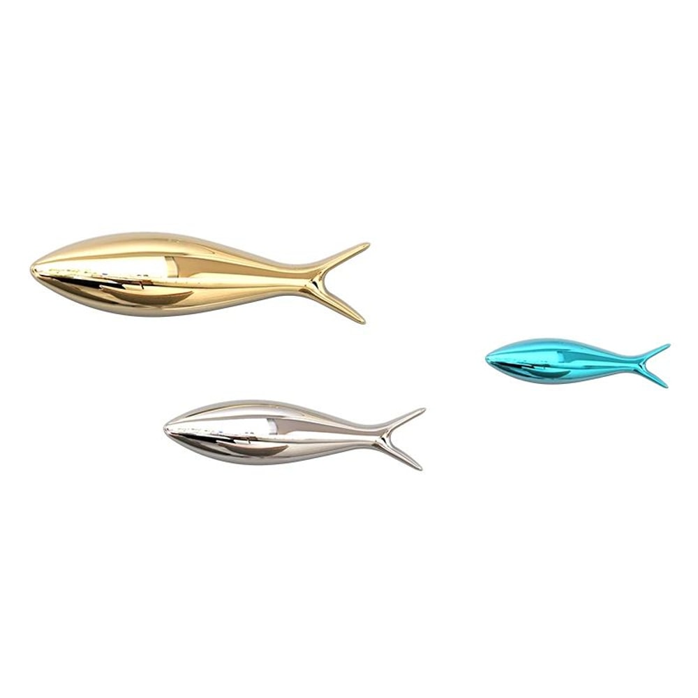 3D Electroplated Fish Wall Decor Modern Mirror Sardine Wall Art For Living Room Restaurant Decora