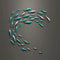3D Electroplated Fish Wall Decor Modern Mirror Sardine Wall Art For Living Room Restaurant Decora