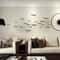 3D Electroplated Fish Wall Decor Modern Mirror Sardine Wall Art For Living Room Restaurant Decora