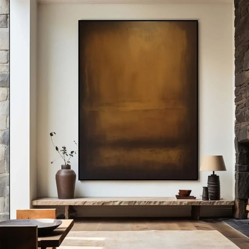 Beige Abstract Handmade Canvas Wall Art Minimalist Neutral Painting For Modern Living Room Decor 9