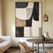 Beige Abstract Handmade Canvas Wall Art Minimalist Neutral Painting For Modern Living Room Decor 14