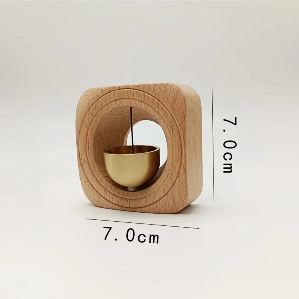 Magnetic Wooden Door Bell Wind Chime Beech Wood Hanging Doorbell For Home Shop Entryway Decor 9