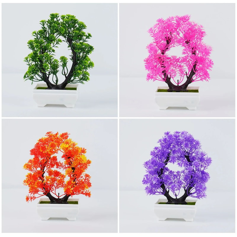 Artificial Potted Bonsai Plant Mini Fake Tree Decoration For Home Office Hotel Decor 4
