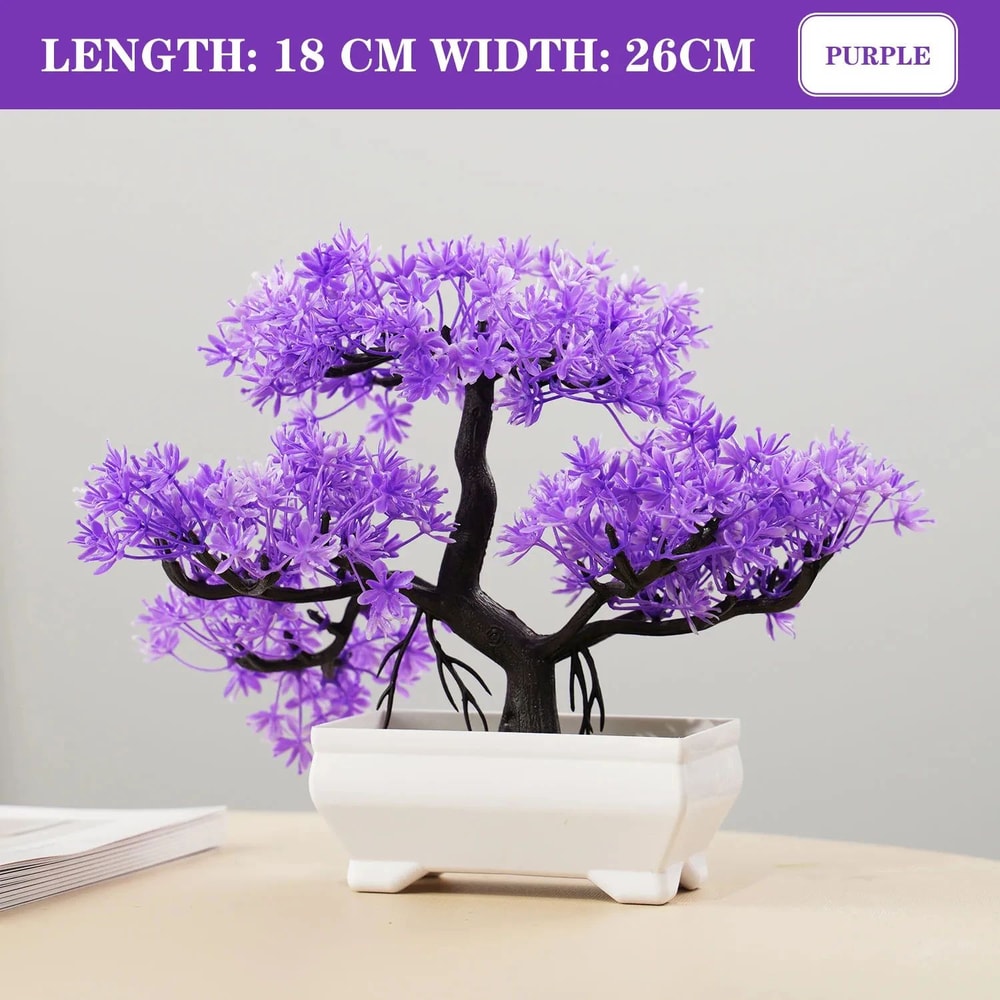 Artificial Potted Bonsai Plant Mini Fake Tree Decoration For Home Office Hotel Decor 16