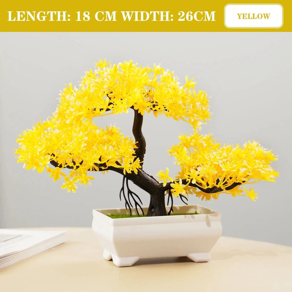 Artificial Potted Bonsai Plant Mini Fake Tree Decoration For Home Office Hotel Decor 8