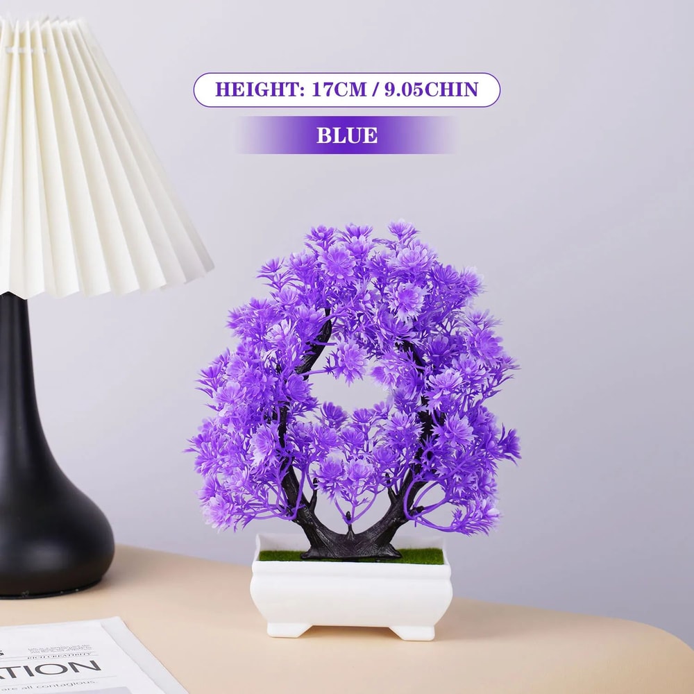 Artificial Potted Bonsai Plant Mini Fake Tree Decoration For Home Office Hotel Decor 11